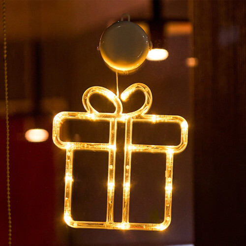 LED Christmas Window Lights with Suction Cup – Warm
