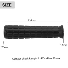 Wheelbarrow Rubber Handles Round Tubes Black Pack of 2