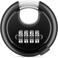 4-Digit Combination Disc Padlock Hardened Steel Shackle