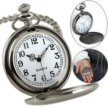 JOR Vintage Quartz Pocket Watch with Arabic Numerals and