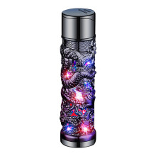 Metal Gas Lighter Windproof High-Temp with Fuel Window