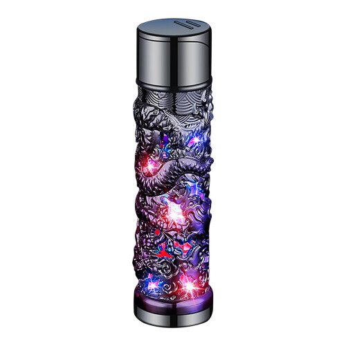 Metal Gas Lighter Windproof High-Temp with Fuel Window