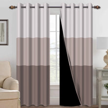 Brown blackout curtains ombre 2 pcs 52x84 in