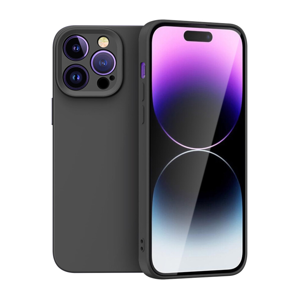Liquid Silicone Iphone 15 Pro Case Black 9085618966178