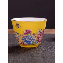 Ceramic Enamel Teapot with Painted Design