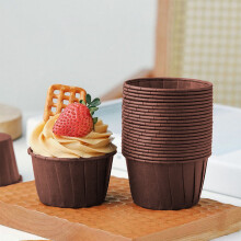 Brown Cupcake Liners Heat-Resistant Eco-Friendly 50 pcs