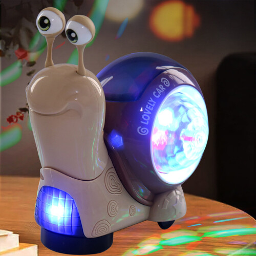 Electronic Crawling Snail Toy with Music and Lights 1 pc 1