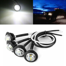 LED Bullet Side Marker Light White 4 pcs 12V