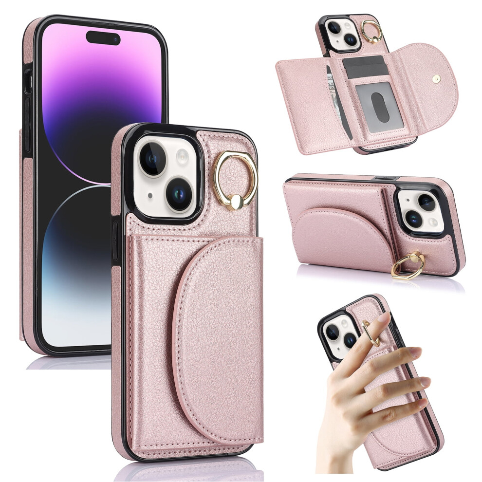 Iphone 15 Wallet Case Pu Leather Rfid Blocking Card Holder 9085618968127