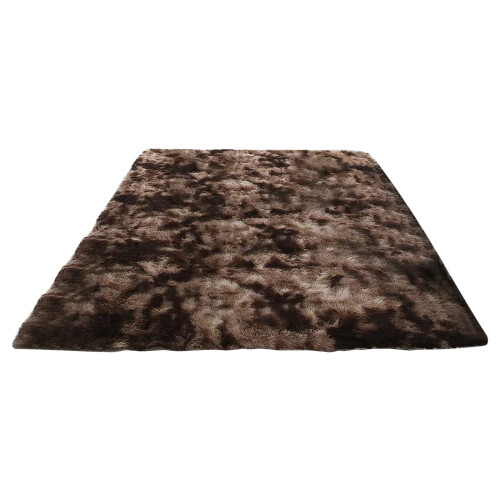 Tapis rectangulaire en peluche ultra douce