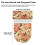 Set capace de toaletă cu design floral, fluture, pachet de 2 5