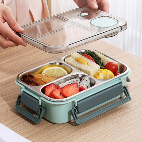 Lunchbox aus Edelstahl 304, lebensmittelecht, versiegelt, tragbar
