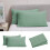 Green Pillow Cases Pack 20x34 inch Envelope Closure Brushed 1
