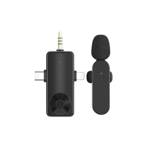 Lavalier Microphone 3-in-1 Noise-Cancelling for Mobile and