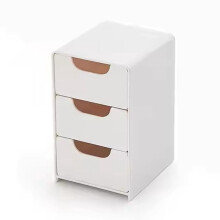 Tiered Desk Organizer with Drawers, White
