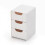 Tiered Desk Organizer with Drawers, White 1