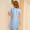Mädchen-Sommerkleid mit Blumenmuster, Kurzarm, A-Linie, elastischer Bund 4