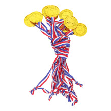 Gold Medals for Awards 10 pcs with Neck Ribbon