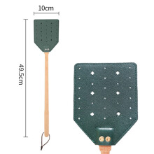 Mosquito Swatter Brown Leather with Beech Wood Handle
