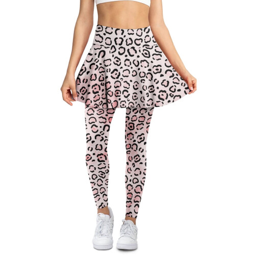 Leopardprint sorte lyserøde dameshorts 1 par