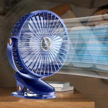 Mini ventilador portátil USB com visor digital, silencioso.