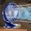 Mini ventilador portátil USB com visor digital, silencioso. 1
