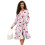 Abito midi da donna con stampa di ciliegie e tasche, lunghezza fluida 1