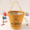 Halloween Pumpkin Canvas Tote Basket Reusable Portable 1