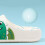 Children's dinosaur-print flip flops light gray 7-8 years 7