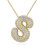 Bubble Letter Necklace 18K Gold Plated Initial Pendant 1