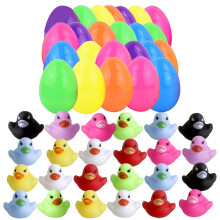 Prefilled Easter Eggs with Rubber Toys 48/24/12 Pcs