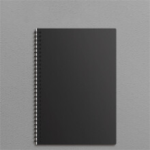 A5 Spiral Notebook Unlined 8.3x5.5 Inch Blank Black