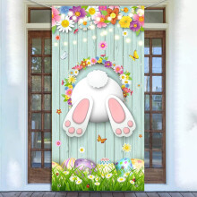 Easter Bunny Door Banner 90x200cm Polyester