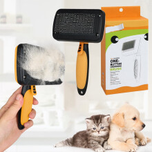 Self-Cleaning Cat Brush for Shedding and Detangling