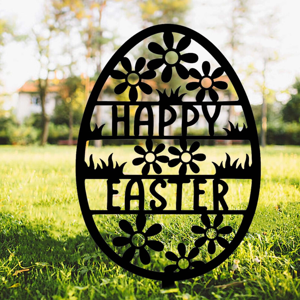 Easter Bunny 3D Garden Decoration Acrylic Mirror Sticker