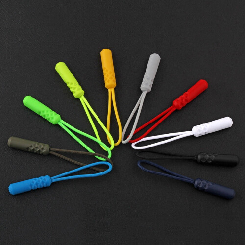 Zipper Pull String Red Plastic Polyester 20 Pcs