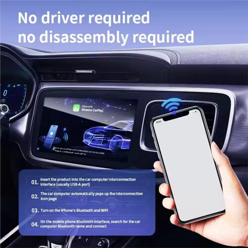 CarPlay Wireless per Auto Cablato A Dongle Wireless Plug& CarPlay  per  Box 2