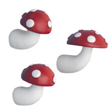 3D Red Mushroom Refrigerator Magnets 3 Sizes