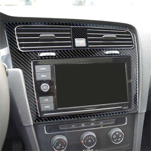 GPS Navigation Panel Cover Trim Kolfiber Dekorationsram för  MK7 2014-2019 2