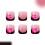 French Tip Press-on Toenails Floral Short Square Glossy 5