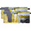 Grey Yellow Abstract Kitchen Curtains Valances 52x18 in 1