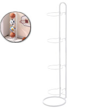 Ball Storage Rack Iron 4-Tier Vertical Stand