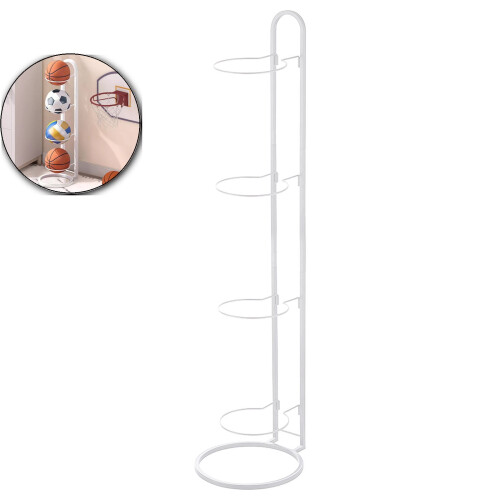 Ball Storage Rack Iron 4-Tier Vertical Stand