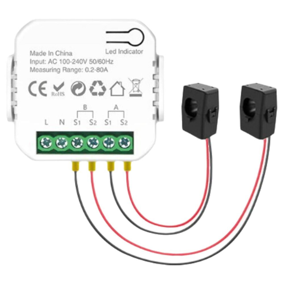 Smart Dual-Channel Energy Meter With Buzzer And App Alerts 928028930898