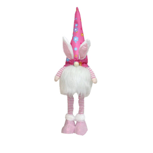 Sruoe Easter Doll Ornament Light-Up Elf Bunny Gnome Spring