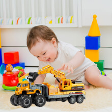Alloy Engineering Toy Excavator Metal Construction Truck