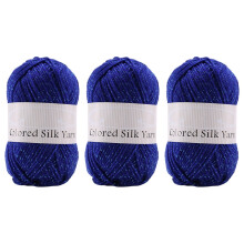 Acrylic Yarn 4-Strand Gold Silver Colorful 3 Pcs