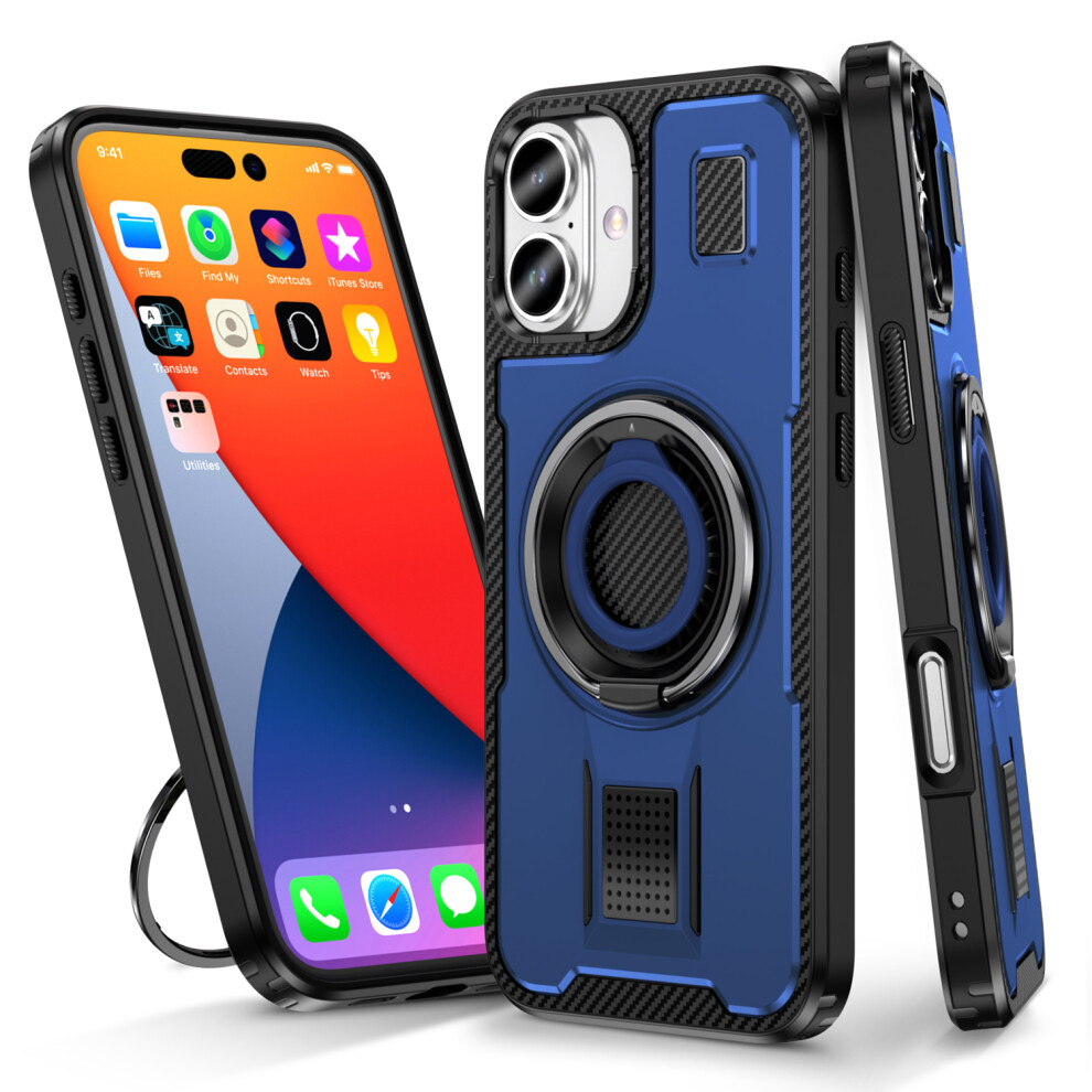 Iphone 16 Plus Rugged Case With Rotatable Ring Stand And 9027700691209