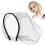 Black wedding veil headband with mesh birdcage design 1