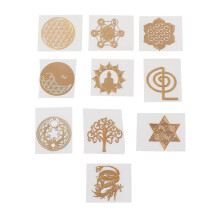 Sacred Geometric Copper Orgonite Sticker Flower Life Tree